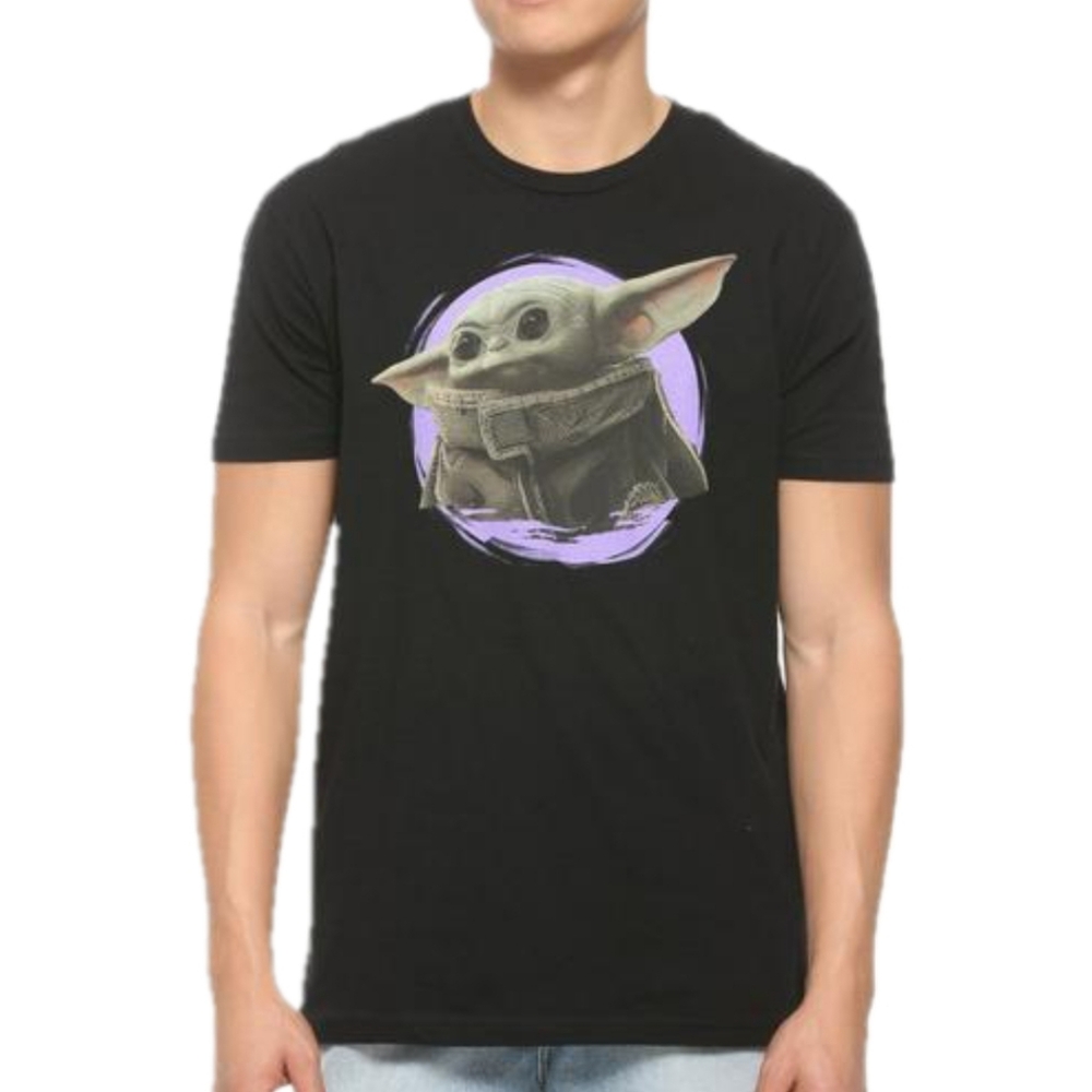 Star Wars Fith Sun Men's The Mandalorian The‎ Child Portrait T-shirt Size Large
